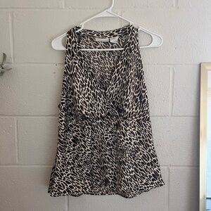 Worthington Animal Print Cheetah Tank Top